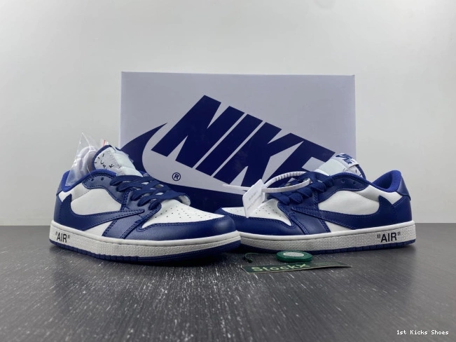 1st Kicks AIR CUSTOM TRAVIS DM7890-101 X X SCOTT OFF-WHITE 1 JORDAN 0703